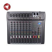 Console de mixage audio 8 canaux Système de son +48V Alimentation fantôme