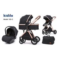 Poussette Bébé Double Kidilo 2-en-1 Paysage Élevé pour Enfants, Outil de Promenade avec Panier pour Dropshipping Transfrontalier