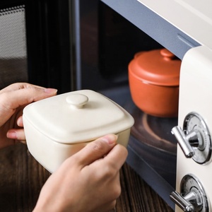 <span class=keywords><strong>ชาม</strong></span>เซรามิกทรงกลมสำหรับอุ่นอาหาร,<span class=keywords><strong>ชาม</strong></span>เซรามิกสองหูพร้อมฝาปิดสำหรับใส่ไมโครเวฟ - Product Image 6