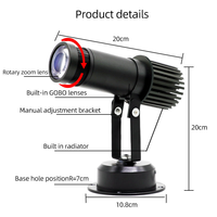 Projecteur Gobo 10W, lumière LED, projection personnalisée, éclairage publicitaire, lampe de signalisation, projecteur de logo pour enseigne de magasin