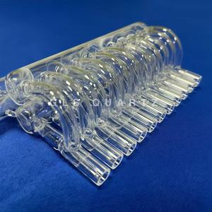 GLS Custom OEM 10 мм 14 мм 18 мм прозрачная масляная горелка из кварцевого стекла термостойкая прозрачная цилиндрическая стеклянная горелка для промышленного использования - Product Image 4