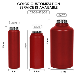 22oz 32oz <span class=keywords><strong>64</strong></span> <span class=keywords><strong>oz</strong></span> <span class=keywords><strong>Water</strong></span> <span class=keywords><strong>Bottle</strong></span> Double Wall Vacuum Isolated Leak Proof Stainless Steel Wide Mouth Sports <span class=keywords><strong>Bottle</strong></span> - Product Image 3