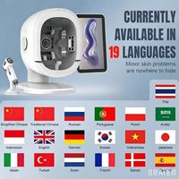 Alat Pemindai Kulit Wajah & Kulit Kepala 2 in 1, Detektor Folikel Rambut, Mesin Kecantikan Multibahasa untuk Klinik Perawatan Kulit