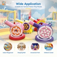 Canon à balles interactif LED personnalisé pour enfants, lanceur d'air, équipement de jeu intérieur, aire de jeux souple pour enfants, zone de divertissement