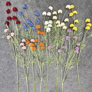 Fiori artificiali crisantemo palla fiori Bouquet per feste e matrimoni <span class=keywords><strong>casa</strong></span> ufficio caffè - Product Image 1