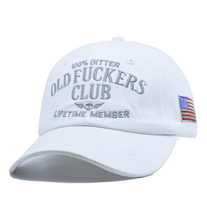 Novedad Transfronteriza: Gorra de Béisbol Vintage Ajustable de 6 Paneles, 100% Algodón Bordado, Club Old Fuckers, Cuatro Estaciones - Product Image 5