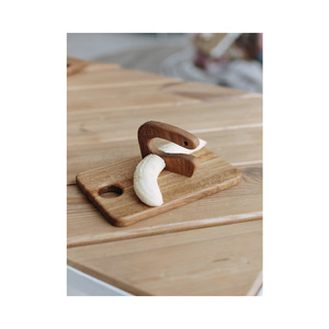 Couteau en <span class=keywords><strong>bois</strong></span> Montessori sûr pour enfants : Ustensile de jeu pour tout-petits, en <span class=keywords><strong>bois</strong></span> de chêne - Product Image 4