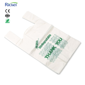 Sacs de courses en plastique à poignées, directement de l'usine, avec impression personnalisée pour supermarchés et épiceries, fourniture d'usine - Product Image 1