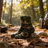 Chaussettes courtes vertes camouflage pour activités de plein air, costumes de cosplay, tenues décontractées quotidiennes, accessoires de chaussettes