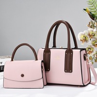 Ensemble de 2 sacs à main pour femmes en cuir PU, sac fourre-tout bicolore, sacs à bandoulière pour femmes, sacs messager pour tous les jours et les soirées