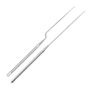 Crochet à cérumen en acier inoxydable de 21 cm avec longueurs de tête de 11 cm et 10 cm pour le nettoyage des oreilles et l'utilisation ORL - Product Image 2