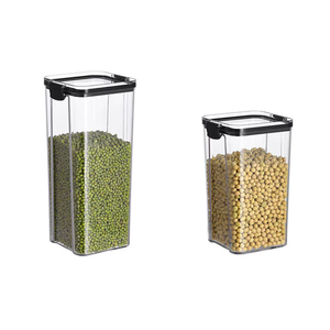 Tarro de almacenamiento hermético de plástico PET moderno de 700ml, juego de caja de almacenamiento de alimentos de cocina de excelente calidad para uso de cafetera de grano de arroz - Product Image 3