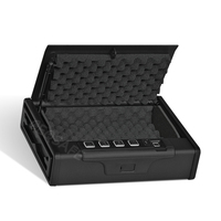 Coffre-fort numérique haut de gamme CEQSAFE avec port d'alimentation d'urgence Type C, coffre-fort biométrique à empreintes digitales pour armes à feu