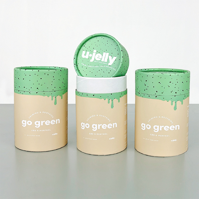 Custom Paper Tube Kraft Packaging Paper Tube For Food Jars Box Dried Fruit Tea Leaves Biodegradable Paper Tube
