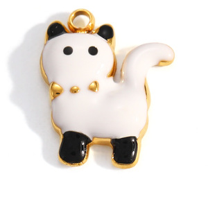 SUMMLY Vente en gros de pendentifs en forme de cœur coloré, de poisson et de <span class=keywords><strong>chat</strong></span> pour la fête des mères, plaqués <span class=keywords><strong>or</strong></span> 18 carats, en acier inoxydable, bijoux tendance - Product Image 3