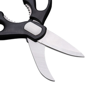 <b>Kitchen</b> <b>Scissor</b> Stainless Steel Black Elbow Shape Household Multi Functional For Cutting Meat Fish Bone - Product Image 2