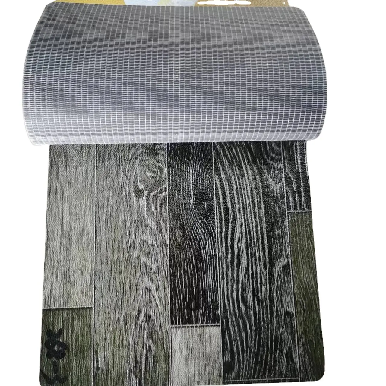 0.45 में 0.55mm पीवीसी vinyl फर्श रोल के साथ काला जाल कपड़े पालतू फर्श