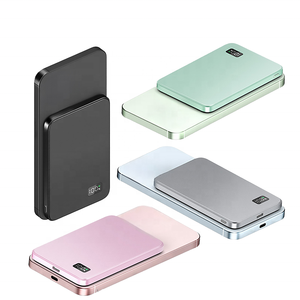 พาวเวอร์แบงค์แบบพกพาบางเฉียบ 15w 20W ชาร์จเร็วไร้สายแม่เหล็ก ความจุ 10000mah พร้อมไฟ LED แสดงสถานะ 5000 MAH - Product Image 3