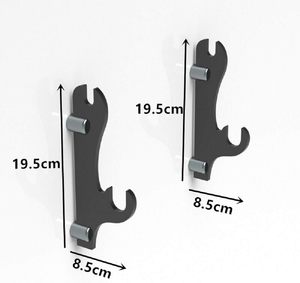 Support <span class=keywords><strong>mural</strong></span> pour épée en acrylique noir, support d'exposition à 2 niveaux pour <span class=keywords><strong>katana</strong></span>, épées de samouraï et objets de collection - Product Image 2