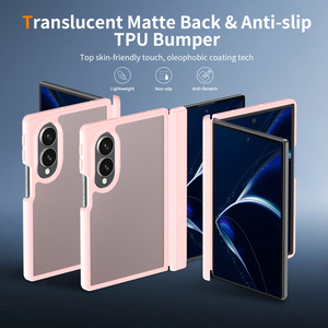 Étui de téléphone personnalisé <span class=keywords><strong>pour</strong></span> Samsung Z Fold 8 avec protection de la charnière, antichoc, toucher doux et soyeux, rose élégant, <span class=keywords><strong>pour</strong></span> femmes - Product Image 2
