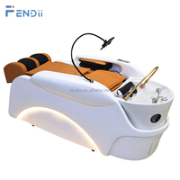 Lit de Lavage Headspa à Massage Électrique et Circulation d'Eau pour Salon de Coiffure