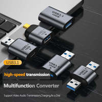 Bloqueador de Protección de Datos USB - Adaptador OTG de Seguridad Encriptado para Archivos Bancarios y Confidenciales, Adaptador de Viaje Universal DC para Laptop