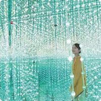Modules LED 3D interactifs, écran coloré à points lumineux, ciel étoilé infini, décoration extérieure, étanche IP65-IP68, DC