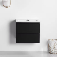Vente en gros de meubles de salle de bain muraux de style branché pour hôtel meuble de vanité de salle de bain simple classique moderne de luxe