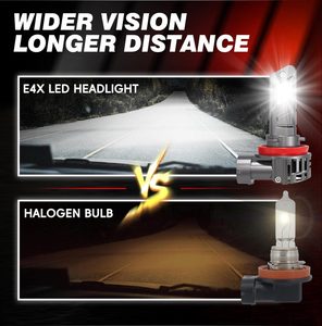 Ampoule LED E4X haute puissance 27W 5600lm, taille halogène H7 H11 <span class=keywords><strong>HB3</strong></span> 9005 9006 9012, ampoules de phares LED pour voitures, motos, phares - Product Image 3