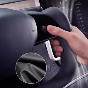 Volante Deportivo de Cuero Napa Negro para Tesla Model 3/Y 2020-2023, con Diseño sin Costuras y Calefacción, Nueva Actualización - Product Image 5