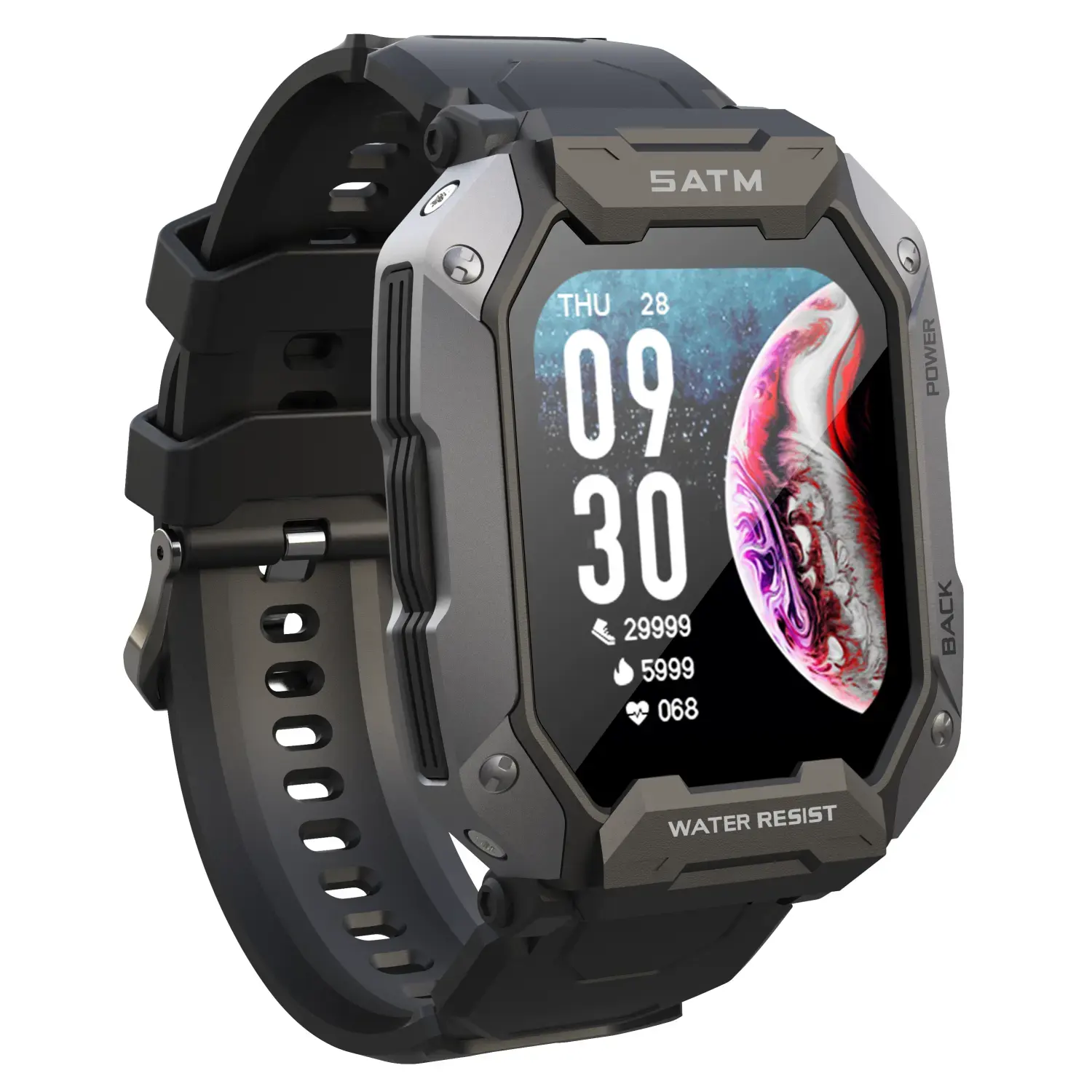 C20 PLUS PK C20RO C20 умные часы мужские 1,81 дюймов экран 1ATM водонепроницаемый монитор здоровья уличные спортивные стильные умные часы