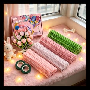 TOYSRUNNER Fuzzy Wire Wholesale Thick Artificial Flowers Pipe Cleaners Craft Fantasy Sci-Fi Theme 12+y for Fuzzy Wires Flowers - Product Image 4