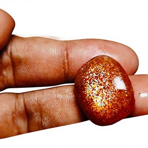 พลอยซันสโตนธรรมชาติ FAIJAN GEMS แบบคาโบชอง ขัดเงา รูปทรงผสม หลายขนาด สำหรับทำจี้เครื่องประดับ พร้อมใบรับรองจากผู้เชี่ยวชาญ - Product Image 1
