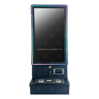 Terbaru desain paling populer 27 inci layar sentuh melengkung Monitor Led Fire Game Multi 8 in 1 Counter Top kabinet logam