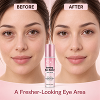 Sérum rafraîchissant pour les yeux en marque blanche OEM/ODM : Réduit les poches et les ridules, répare la barrière cutanée des yeux, soin quotidien pour les yeux