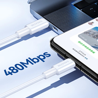 Câble de données USB2.0 Type-C vers Type-C SAMZHE 1,5 m en PVC blanc, charge rapide PD100W pour iPad, MacBook, ordinateur portable, téléphone, utilisation en voiture