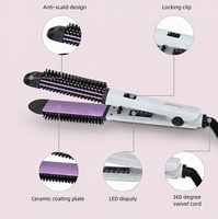 Fer à lisser électrique portable en céramique PTC avec 5 réglages de température, écran LED, réglage ajustable 140-220