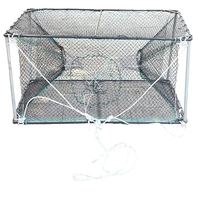 King Crab Hummer Shrimp Square Cage Nylon Knoten lose PE Net Trap Schweiß prozess Trap Pot