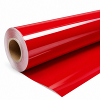 Film de protection de voiture rouge brillant 6 mil, film vinyle pour changement de couleur, film de protection de carrosserie, rouleau de 1,52 m x 18 m