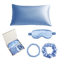 Taie d'oreiller de couchage en soie 16/19/22Momme Chouchous Masque pour les yeux 100% Taie d'oreiller en soie de mûrier Ensemble
