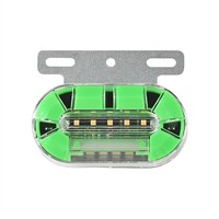 Feu de position latéral LED double COB ovale pour camion et remorque, avec support en aluminium, couleurs ambre, blanc, vert, rouge, bleu, 24V, étanche pour poids lourds
