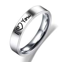 Großhandel Unisex Silber Hochglanz Edelstahl Blank Custom Gravur Ring