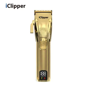 Hair Machine Cutting Iclipper- K33S Powerful Electric Hair Cutting Machine With Charging Base OEM Customized Logo Rechargeable Hair Clipper