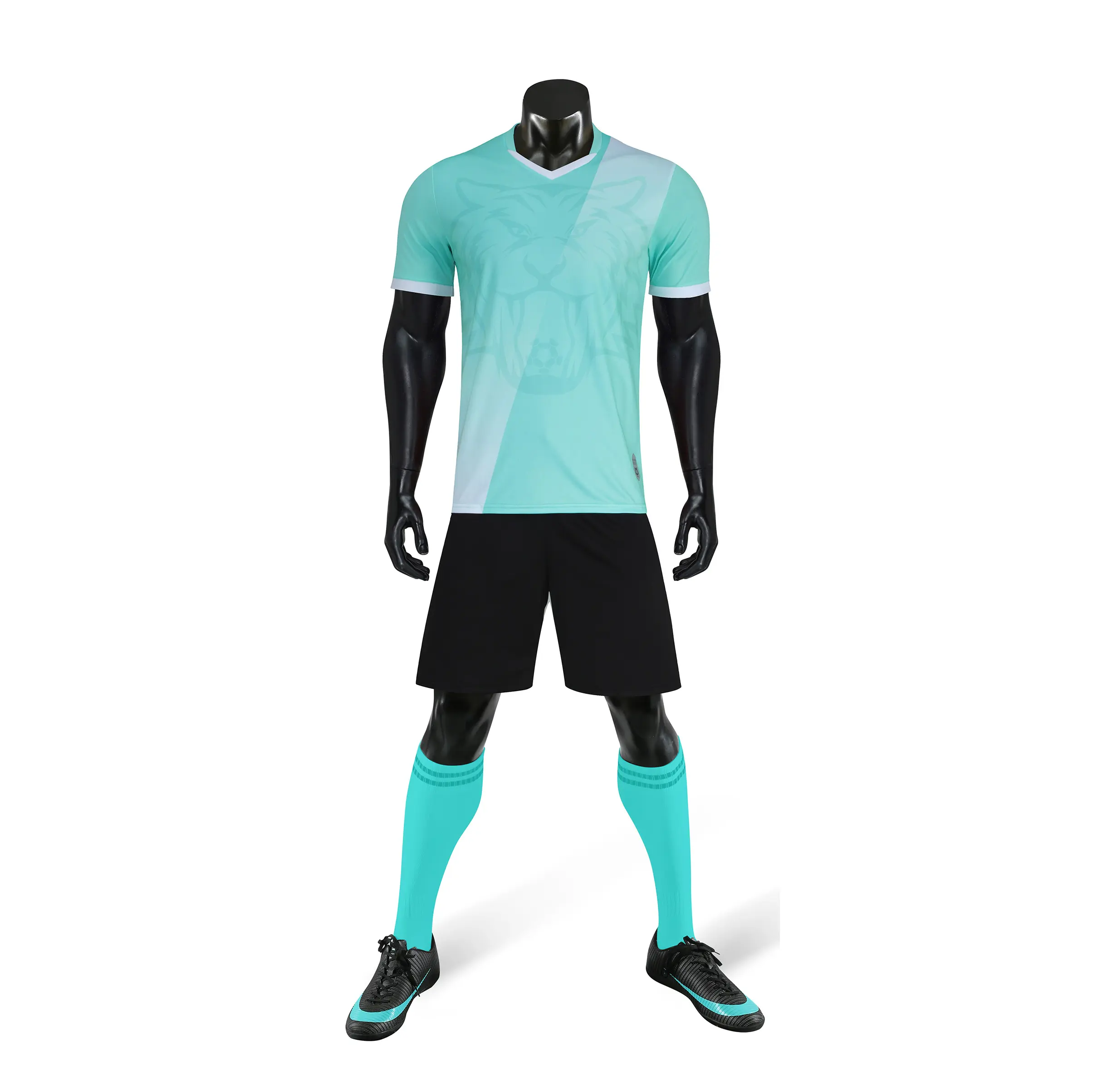 Camiseta de futebol uniformes de secagem rápida, camiseta esportiva respirável para treinamento de futebol com cor personalizada