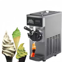 Machine à crème glacée automatique à tête unique, mini-machine commerciale pour la fabrication de crème glacée molle