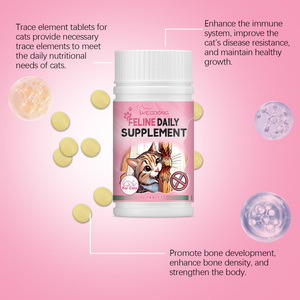Comprimés à mâcher multivitaminés pour chats, oligo-éléments pour une alimentation équilibrée <span class=keywords><strong>et</strong></span> un soutien immunitaire - Product Image 3