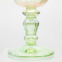 Verre à vin gobelet exquis et sophistiqué, gaufré, couleur unie verte, capacité 230 ml, compatible lave-vaisselle, écologique, pour les fêtes