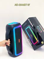 MS-3644BT-W Microphone Karaoké Enceinte Portable Sans Fil Bluetooth avec Basses Subwoofer Lecteur Sport pour la Maison Cadeau RGB Fête TF USB FM
