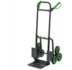 Chariots en acier personnalisés d'usine de <span class=keywords><strong>boutique</strong></span> 150KGS pour chariots d'entrepôt, montée d'escalier à 6 roues, mains courantes rétractables - Product Image 1