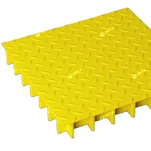 Grille en FRP résistante à la corrosion, couverture de grille en fibre de verre avec gaufrage antidérapant pour plateformes industrielles, passerelles - Product Image 4
